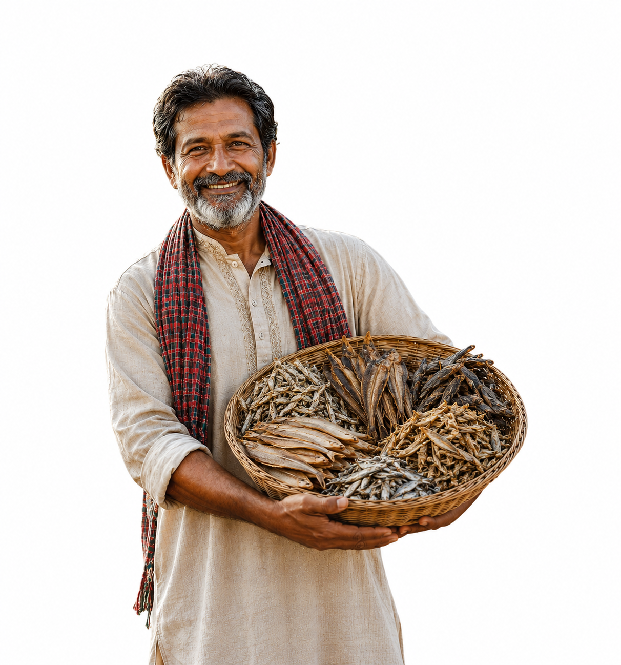 Farmer with fresh organic vegetables